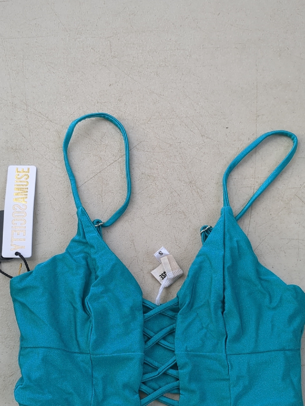 Amuse Society Turquoise Bikini Top